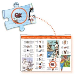 DJECO Observatie Puzzel Animals 5 Jr+/ 100 Stks -Janob Verkoop DJECOobservatiepuzzelanimalsDJ07420c