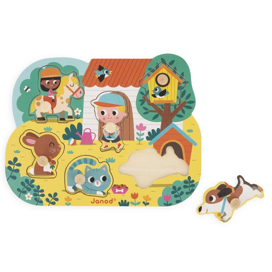 JANOD Knoppuzzel Platteland 18 Mnd+ 4 JANOD Knoppuzzel Platteland 18 Mnd+ - Afbeelding 2