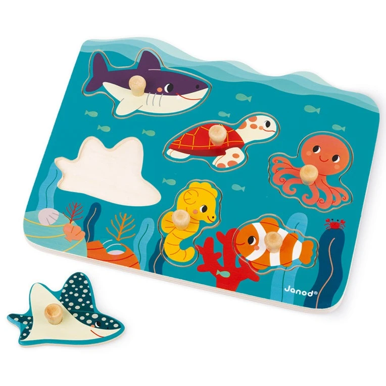 JANOD X WWF Knoppuzzel Oceaan 18 Mnd+ 3 JANOD X WWF Knoppuzzel Oceaan 18 Mnd+
