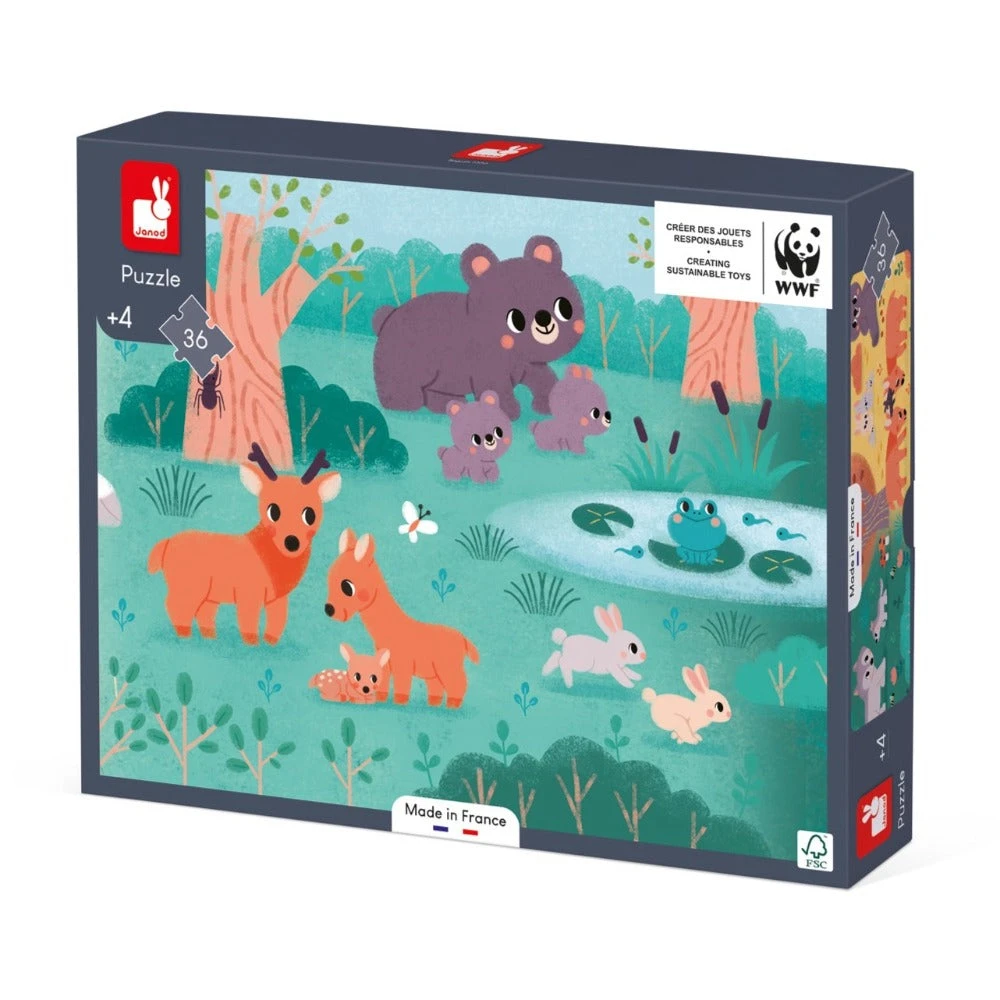 JANOD X WWF Puzzel De Seizoenen 4jr+ / 36 Stks 3 JANOD X WWF Puzzel De Seizoenen 4jr+ / 36 Stks