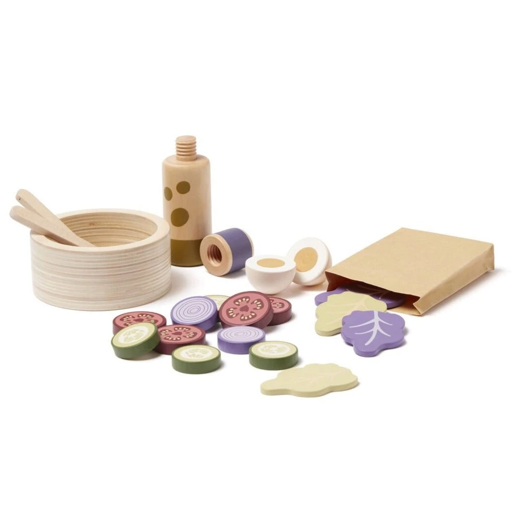 Kids Concept Salade Set Kids Hub 3 Jr+ 4 Kids Concept Salade Set Kids Hub 3 Jr+ - Afbeelding 2