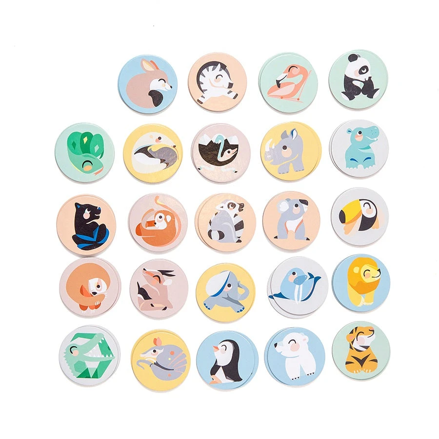 Petit Monkey Memo Spel World Animals 48 Stks / 3jr+ 4 Petit Monkey Memo Spel World Animals 48 Stks / 3jr+ - Afbeelding 2