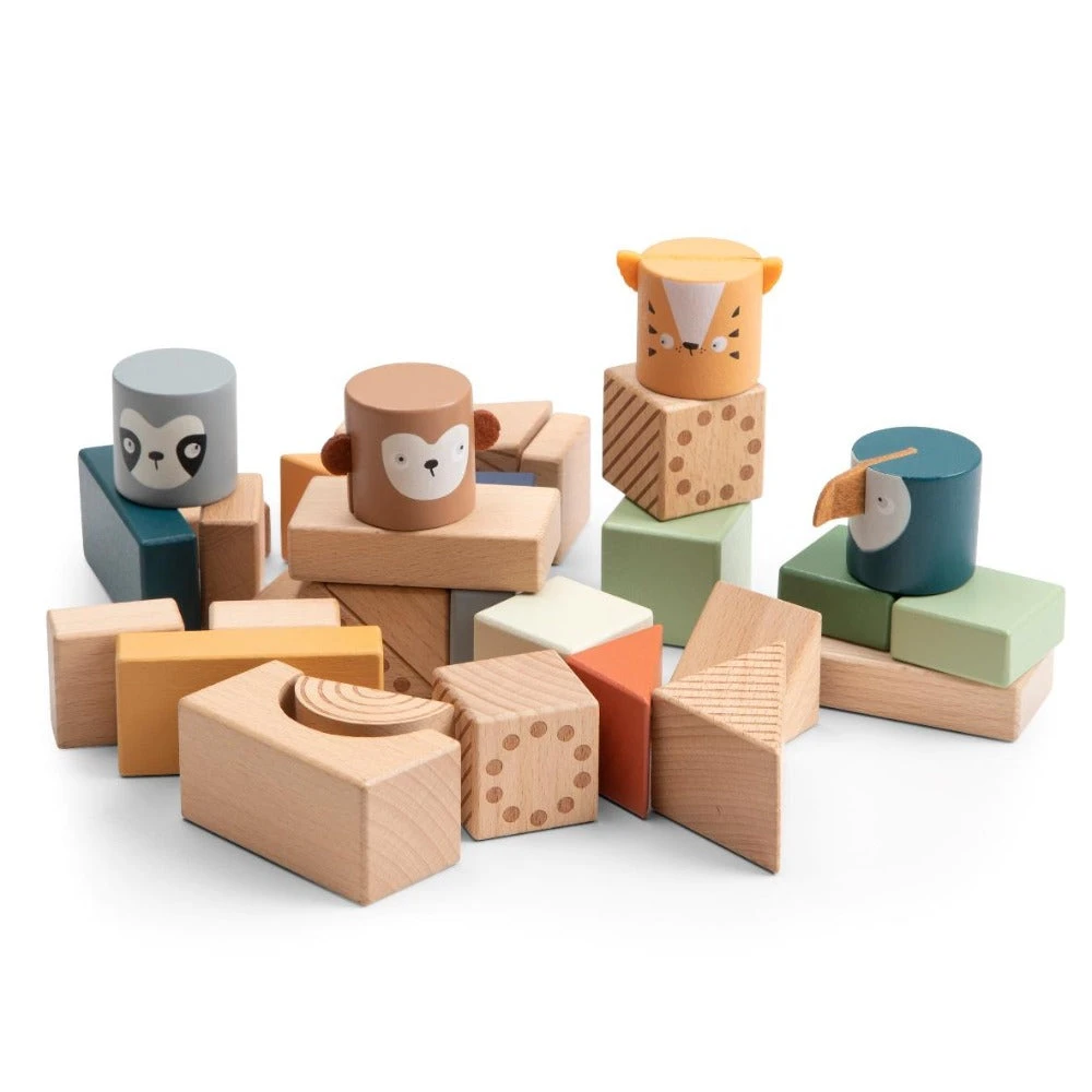 Sebra Houten Blokken Wildlife 10 Mnd+ 3 Sebra Houten Blokken Wildlife 10 Mnd+