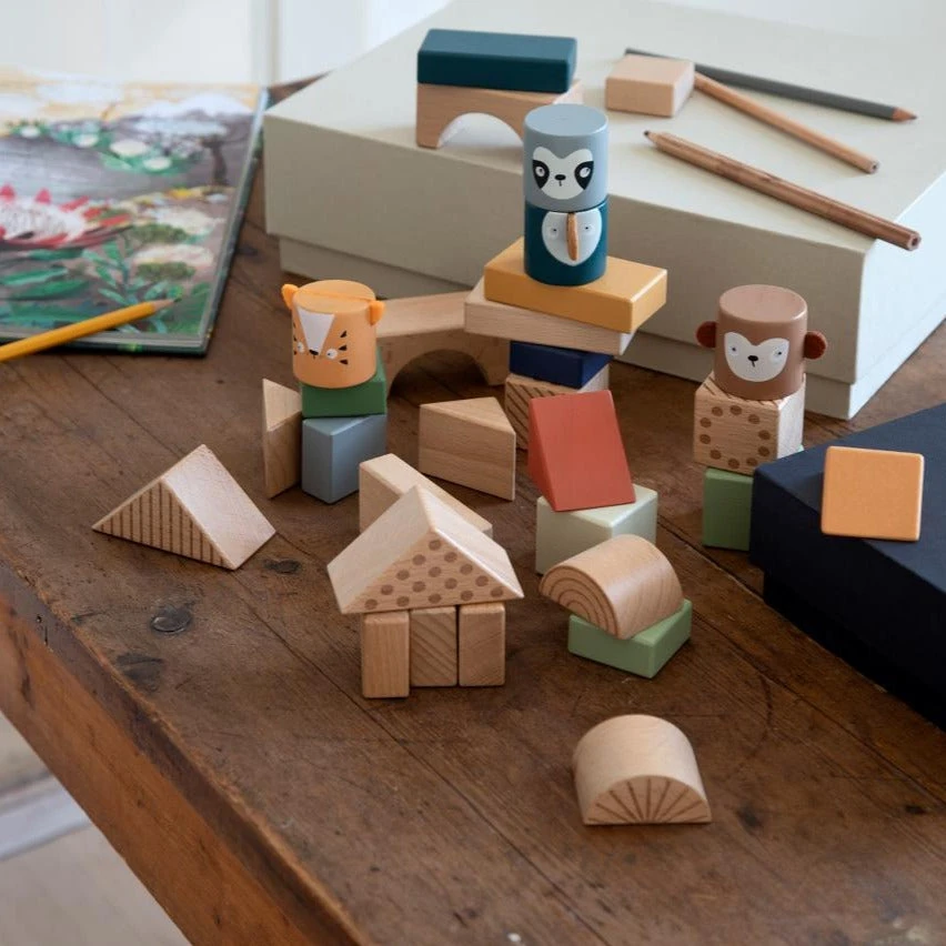 Sebra Houten Blokken Wildlife 10 Mnd+ 4 Sebra Houten Blokken Wildlife 10 Mnd+ - Afbeelding 2