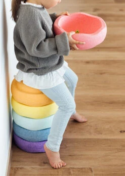 Stapelstein Stapelstenen Regenboog Pastel 6 Stks -Janob Verkoop StapelsteinstapelstenenRegenboogpastelatmos1