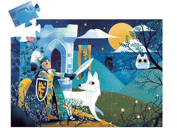 DJECO Puzzel Ridder Volle Maan 4 Jr+ / 36 Stks 4 DJECO Puzzel Ridder Volle Maan 4 Jr+ / 36 Stks - Afbeelding 2