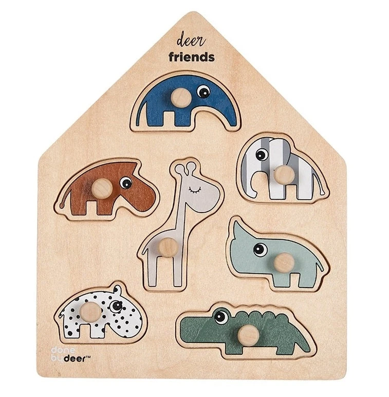 Done By Deer Houten Knoppuzzel Deer Friends 12 Mnd+ 3 Done By Deer Houten Knoppuzzel Deer Friends 12 Mnd+