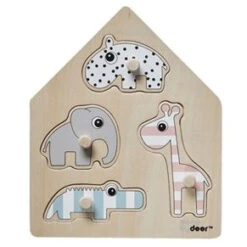 Done By Deer Houten Knoppuzzel Dieren 12 Mnd+
