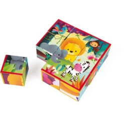 JANOD Blokpuzzel Jungledieren 2 Jr+ / 9 Stks -Janob Verkoop janod blokpuzzel jungle dieren 112732 b
