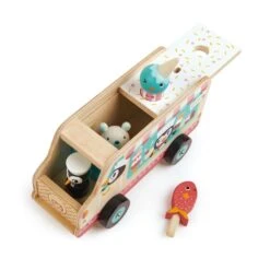 Tender Leaf Toys Penguin's Gelato Van 18 Mnd+ -Janob Verkoop le toy van pinguins gelato van tl8235 b