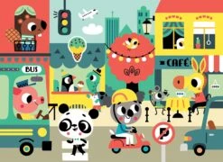 Petit Monkey Puzzel In The City 4 Jr+ / 48 Stks -Janob Verkoop puzzle in the city pmg008 or 1